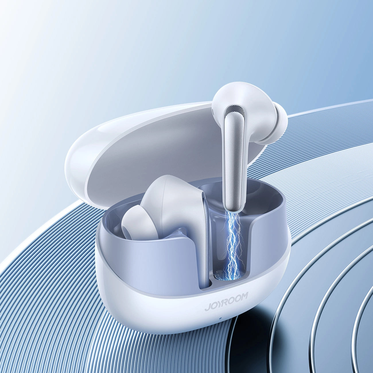 Handsfree Bluetooth Joyroom Funpods JR-FN2, TWS, ANC, Bílá