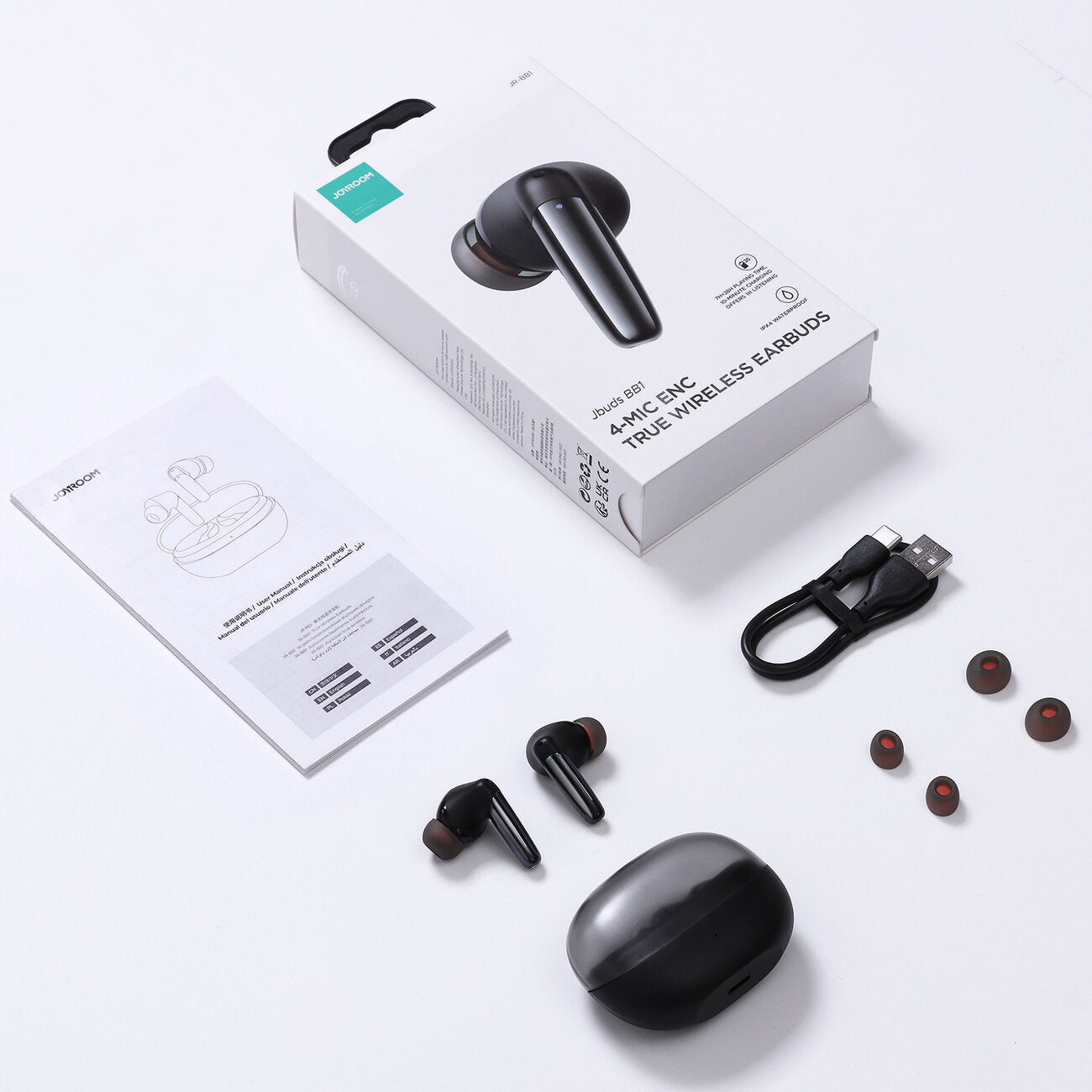 Bluetooth handsfree Joyroom JR-BB1, TWS, černá