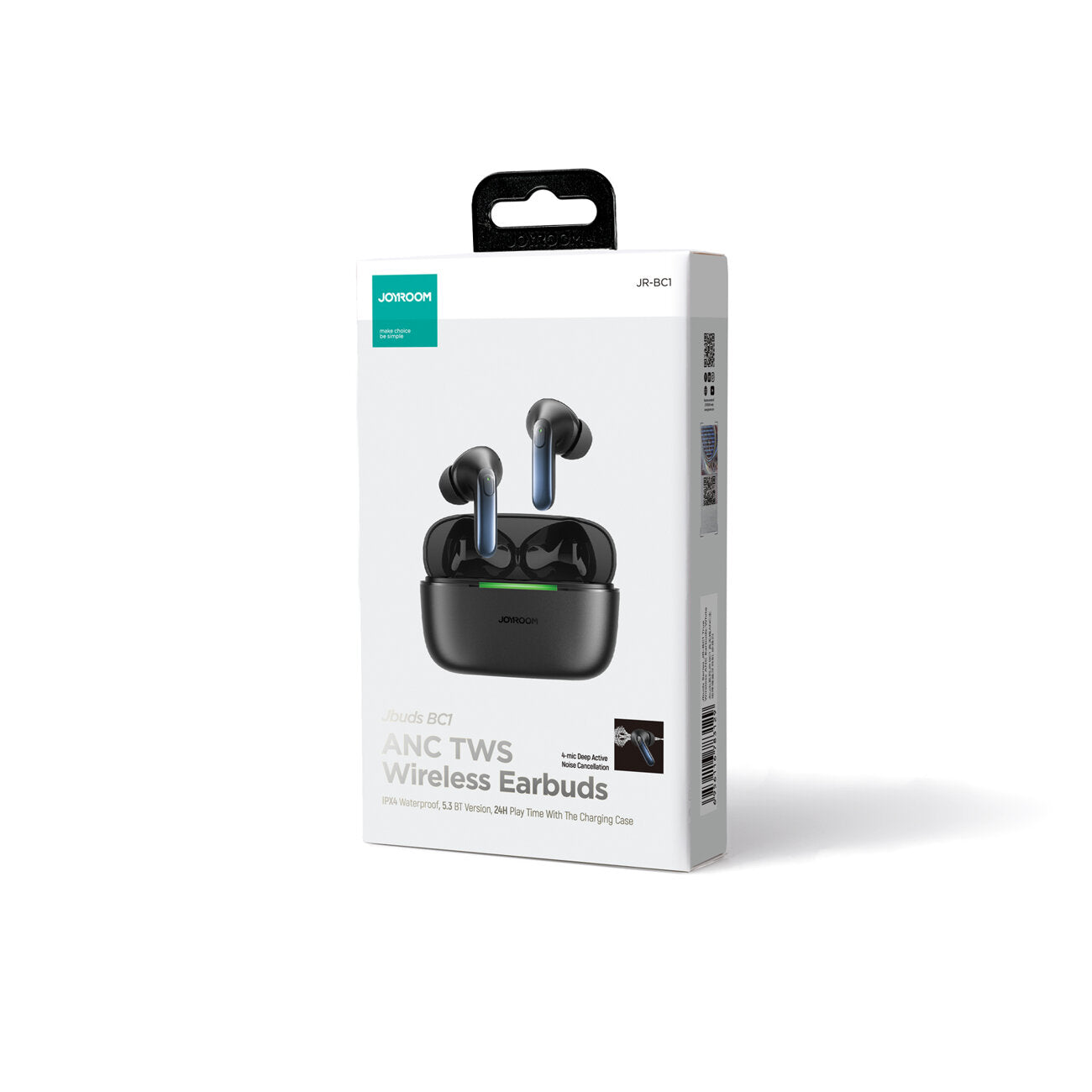 Handsfree Bluetooth Joyroom JR-BC1, TWS, ANC, Černá