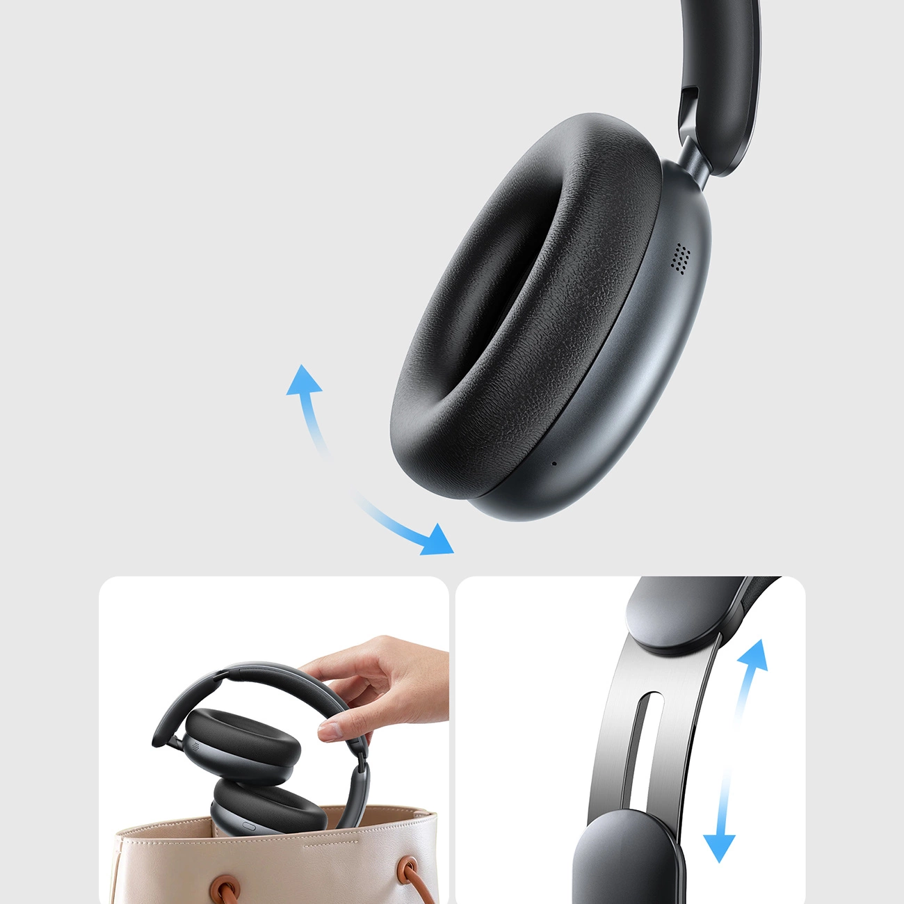 Handsfree Bluetooth Joyroom JR-JH1, A2DP, ANC, Černá