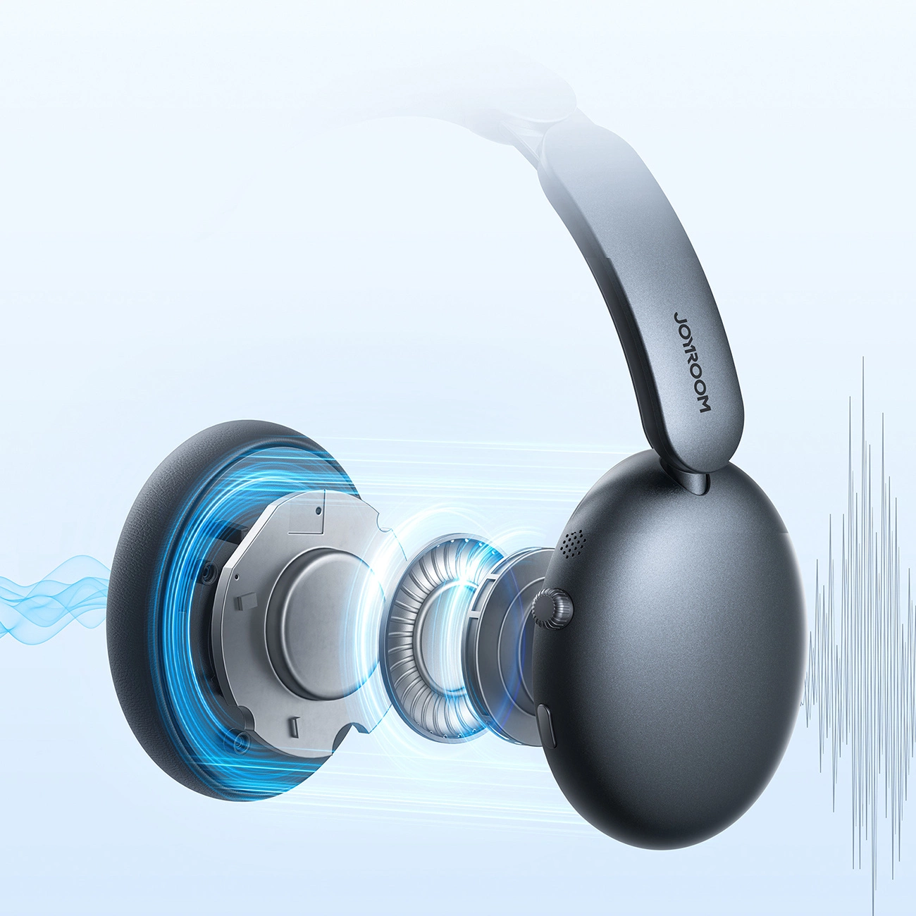 Handsfree Bluetooth Joyroom JR-JH1, A2DP, ANC, Černá