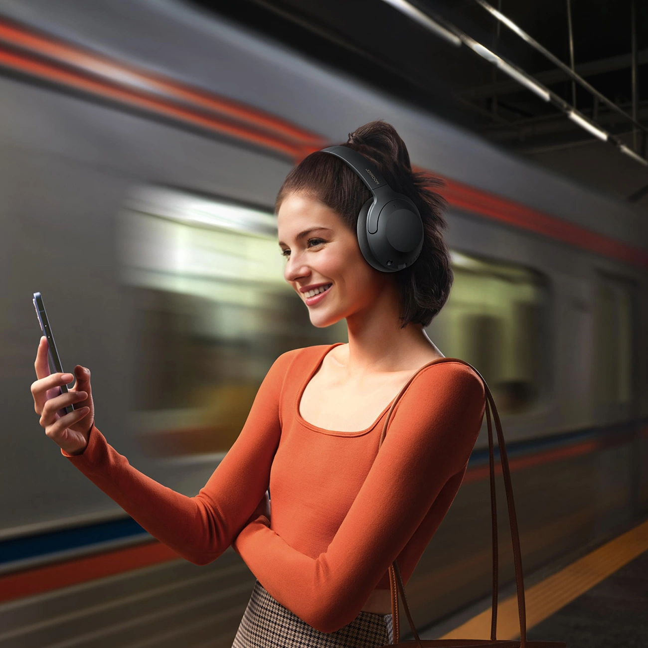 Handsfree Bluetooth Joyroom JR-JH2, A2DP, ANC, Černá