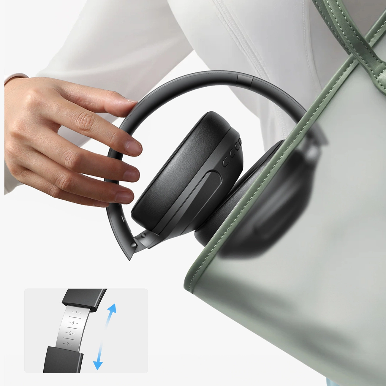 Handsfree Bluetooth Joyroom JR-JH2, A2DP, ANC, Černá