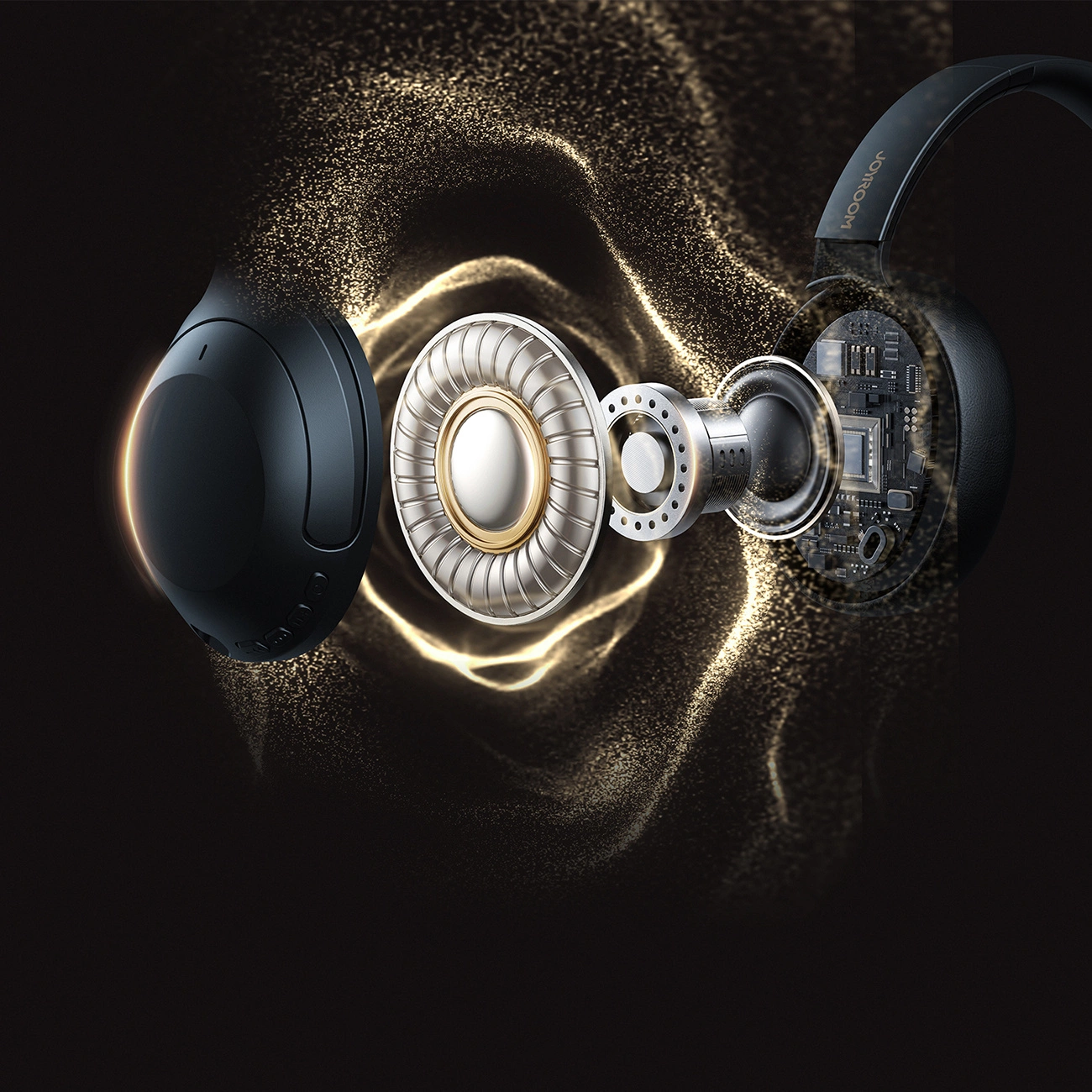 Handsfree Bluetooth Joyroom JR-JH2, A2DP, ANC, Černá