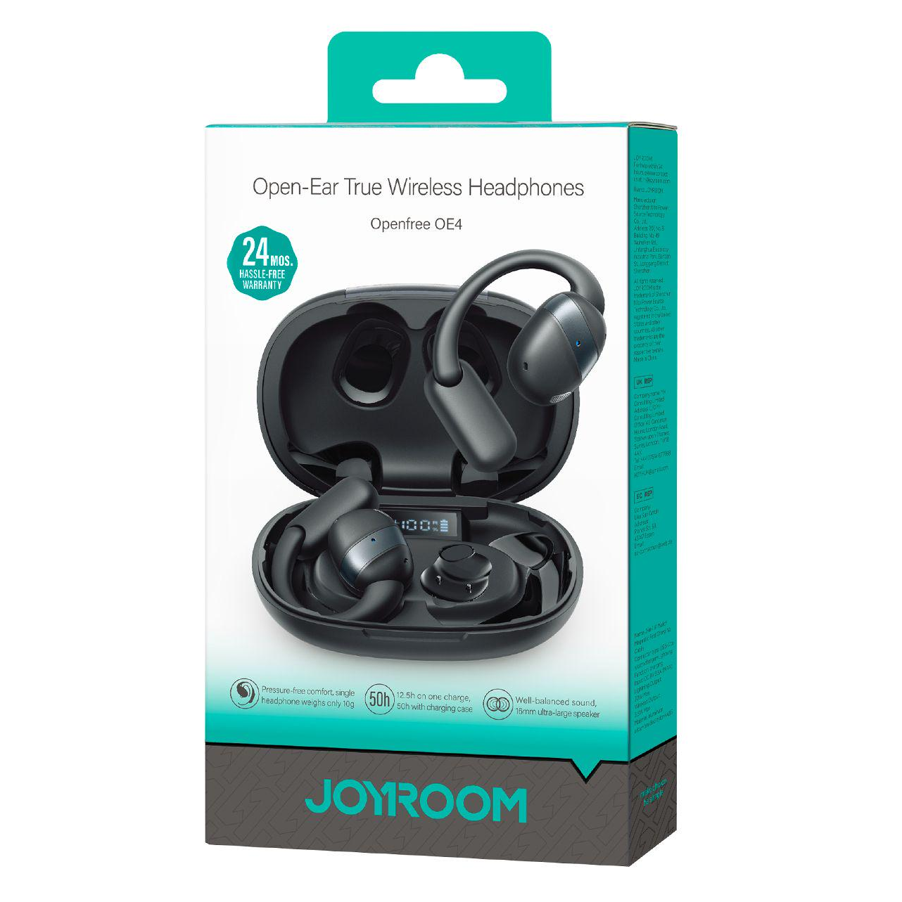 Handsfree Bluetooth Joyroom Open Ear JR-OE4, TWS, Černá