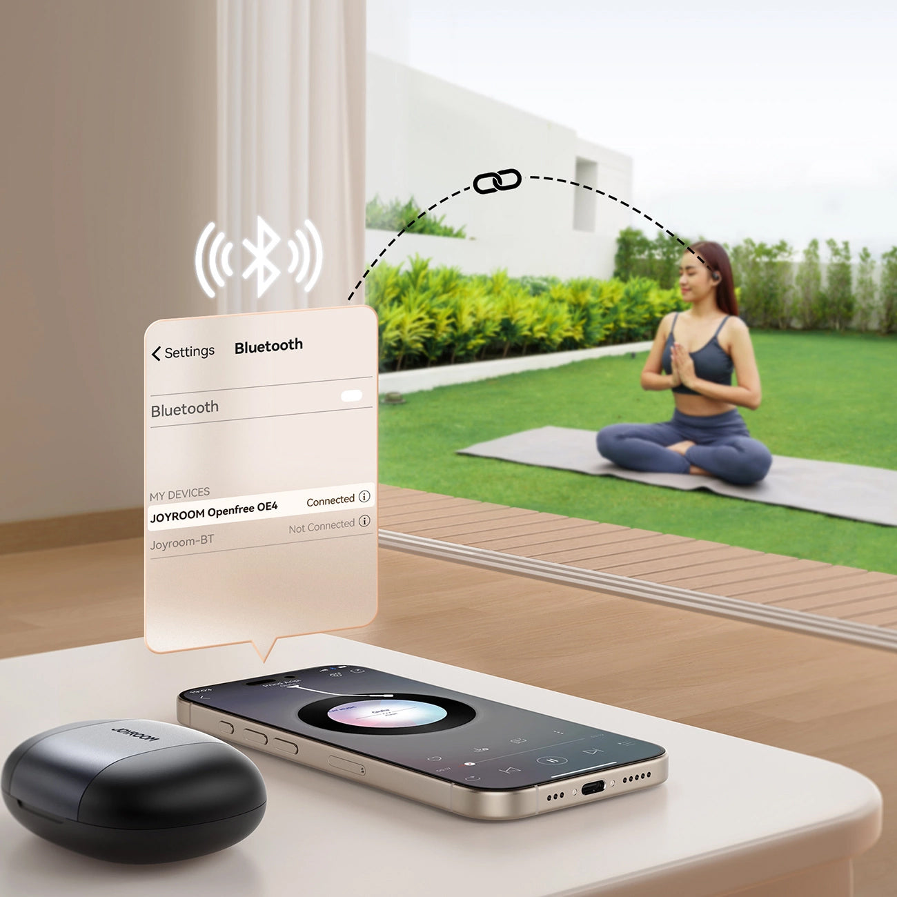 Handsfree Bluetooth Joyroom Open Ear JR-OE4, TWS, Černá