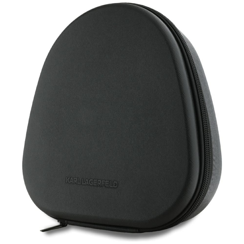 Karl Lagerfeld Saffiano Elongated Bluetooth Handsfree, A2DP, ANC, Black