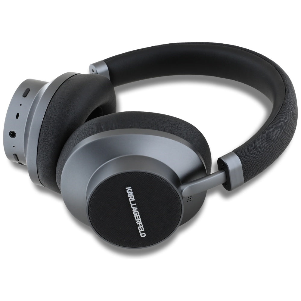 Handsfree Bluetooth Karl Lagerfeld Saffiano Elongated, A2DP, ANC, Černá