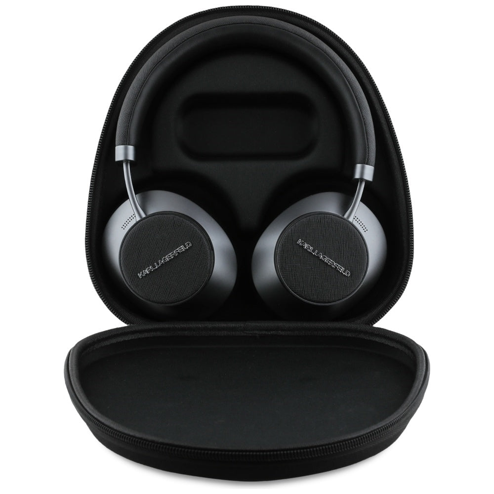 Handsfree Bluetooth Karl Lagerfeld Saffiano Elongated, A2DP, ANC, Černá