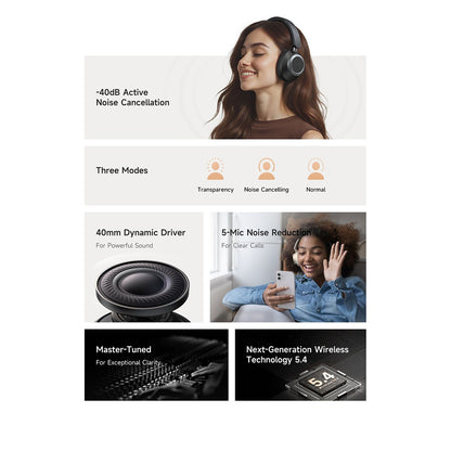 Handsfree Bluetooth McDodo HP-5820 T03, A2DP, ANC, Černá