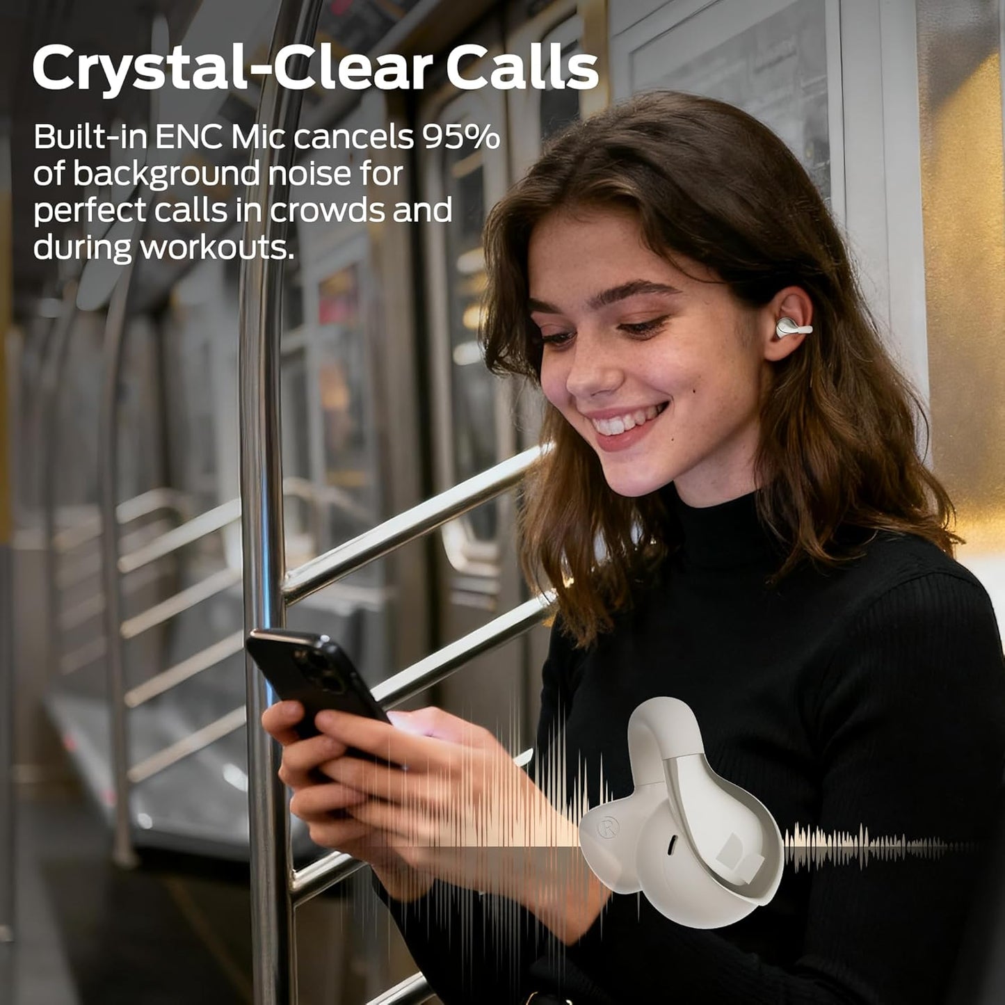 Handsfree Bluetooth Monster AC225, TWS, Světle krémová