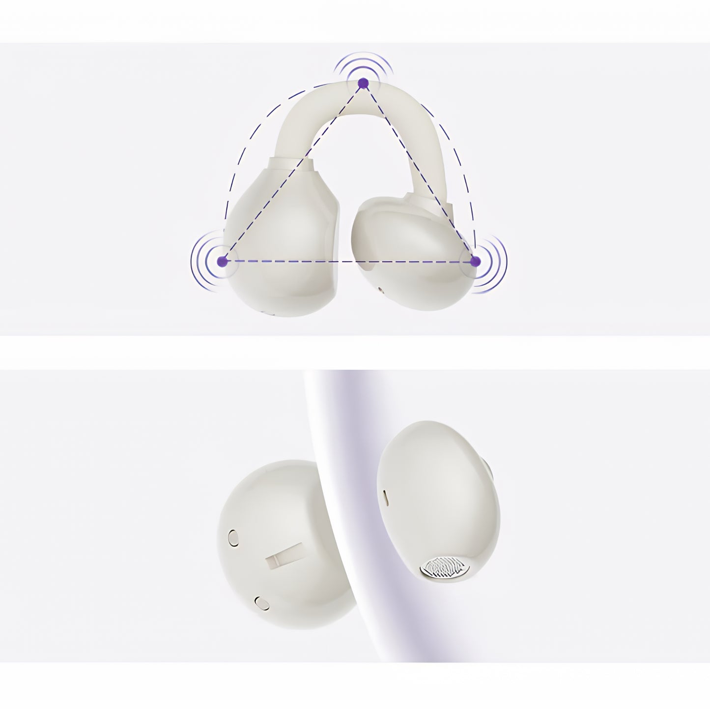 Handsfree Bluetooth Monster AirClip AC200, TWS, Světle krémová