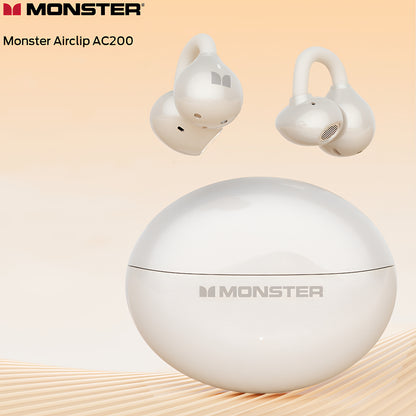 Handsfree Bluetooth Monster AirClip AC200, TWS, Světle krémová
