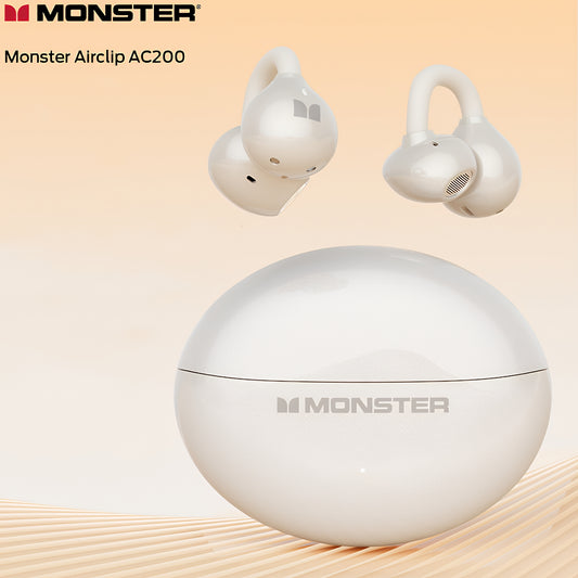 Handsfree Bluetooth Monster AirClip AC200, TWS, Světle krémová