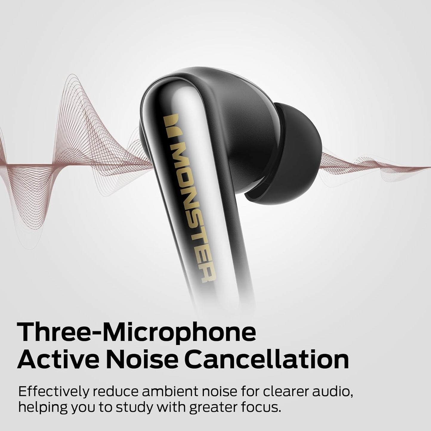 Handsfree Bluetooth Monster Clarity 200, TWS, ANC, Černá