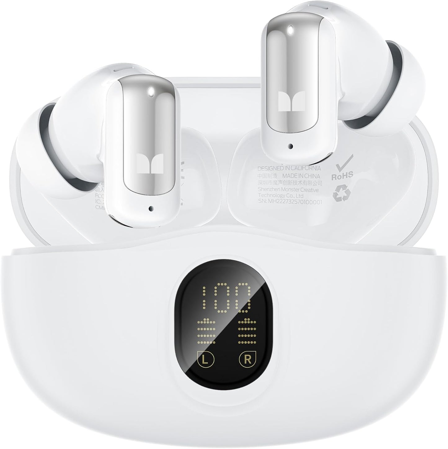 Handsfree Bluetooth Monster N-Lite 217, TWS, Bílá