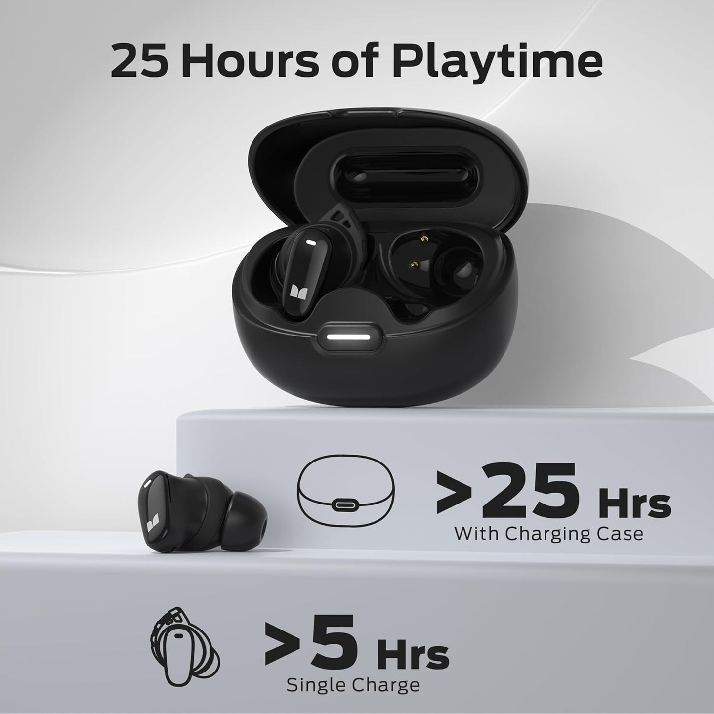Handsfree Bluetooth Monster N-Lite 206, TWS, Černá