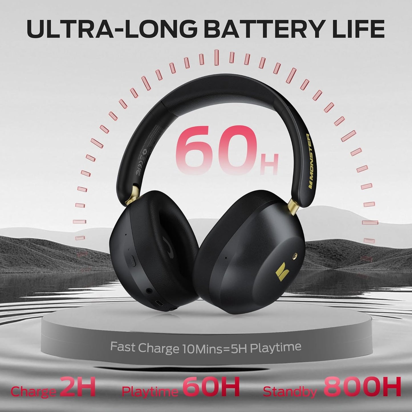Handsfree Bluetooth Monster Persona 6th, MultiPoint, A2DP, ANC, Černá