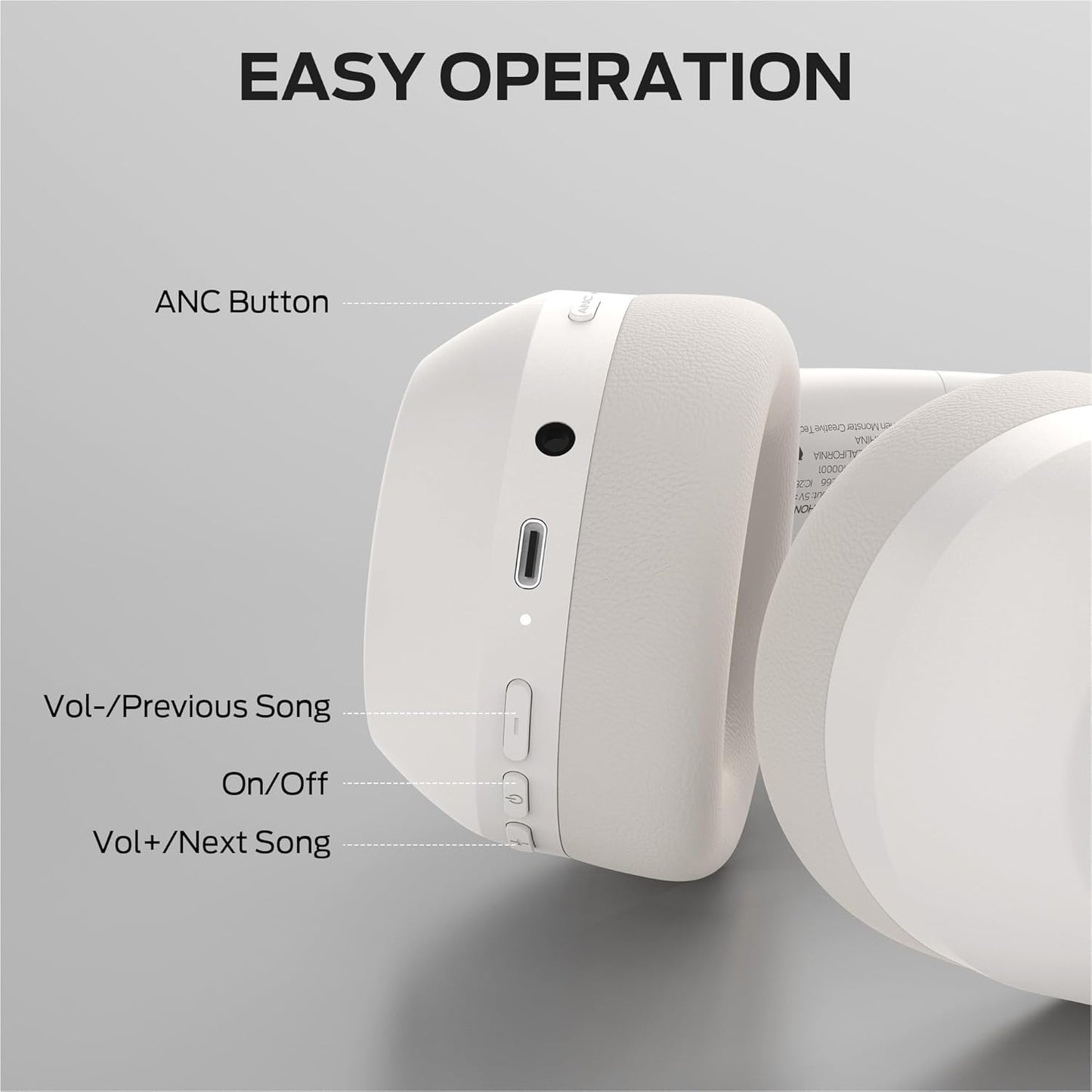 Handsfree Bluetooth Monster Persona 6th, MultiPoint, A2DP, ANC, Bílá