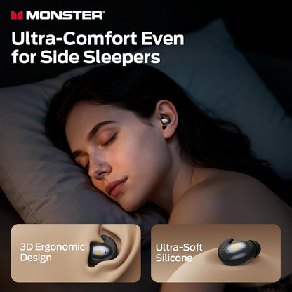 Handsfree Bluetooth Monster Sleep Ear100, TWS, Černá
