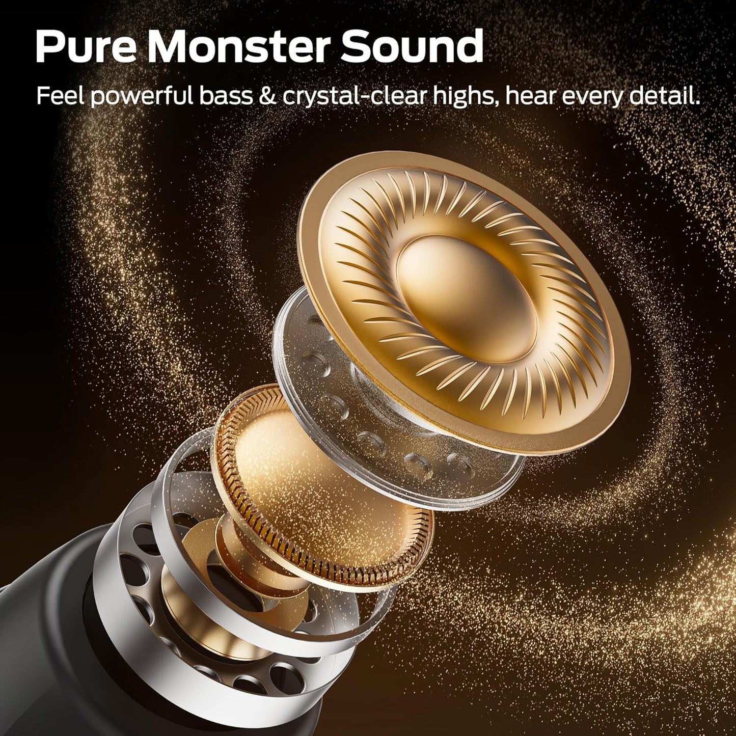 Handsfree Bluetooth Monster Sleep Ear100, TWS, Černá