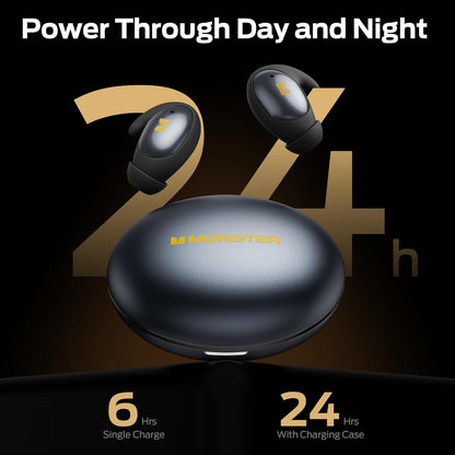 Handsfree Bluetooth Monster Sleep Ear100, TWS, Černá