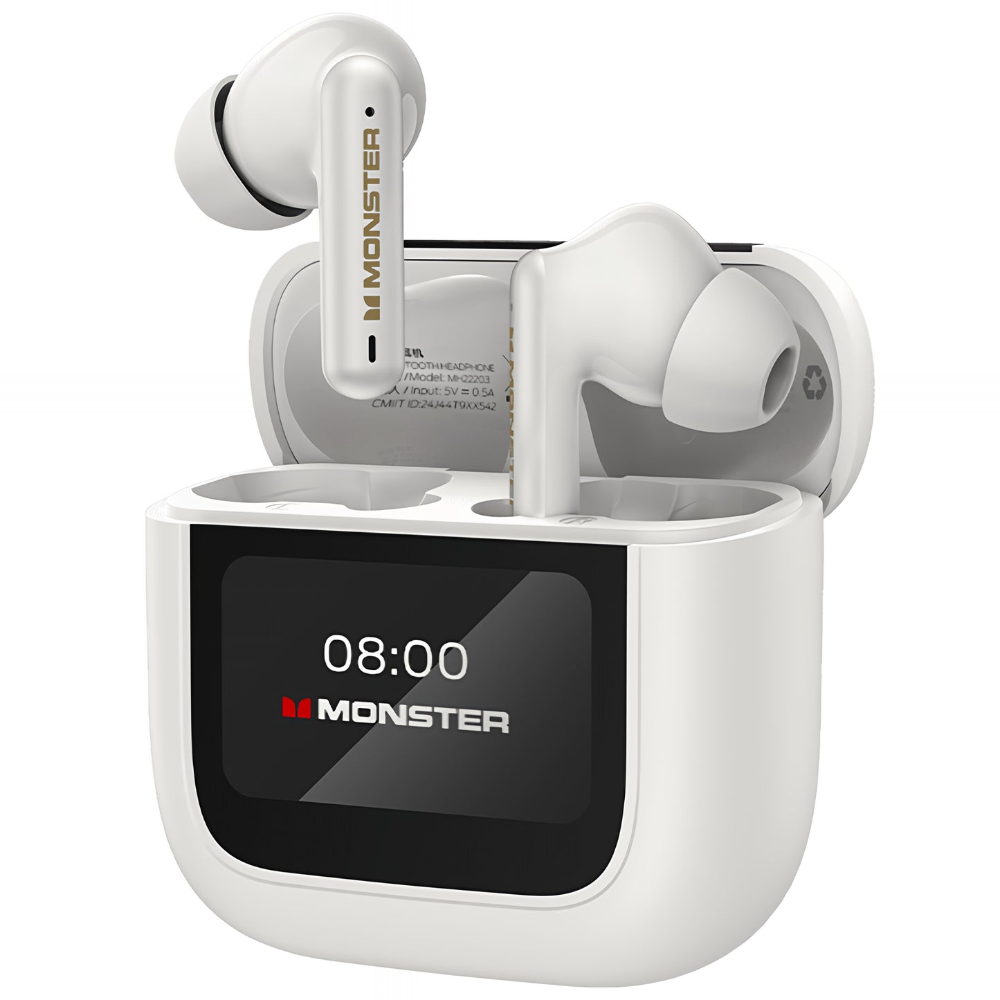 Handsfree Bluetooth Monster TH300, TWS, Bílá