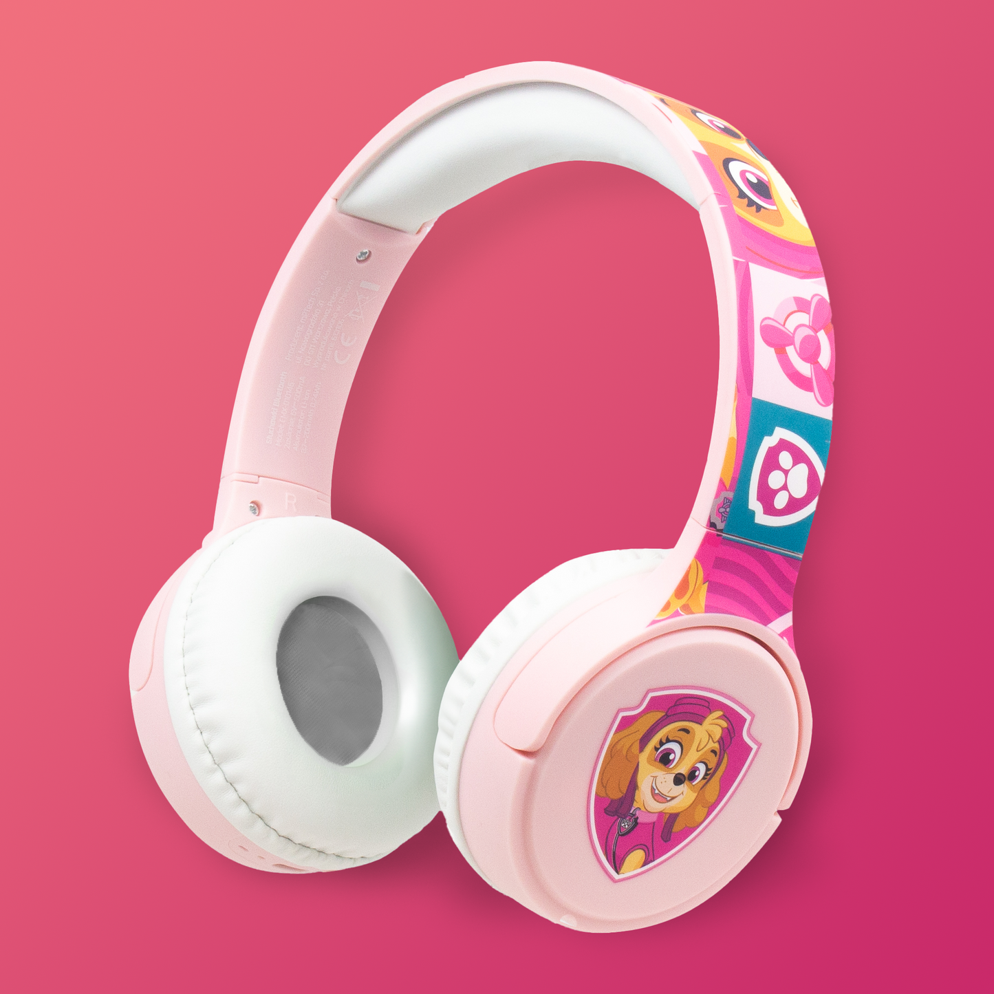 Handsfree Bluetooth OEM Paw Patrol Kids, A2DP, Růžová