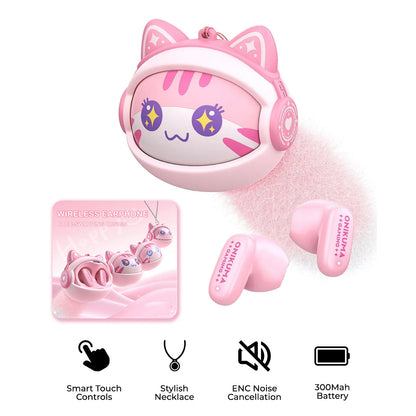 Handsfree Bluetooth Onikuma TX603, TWS, Růžová