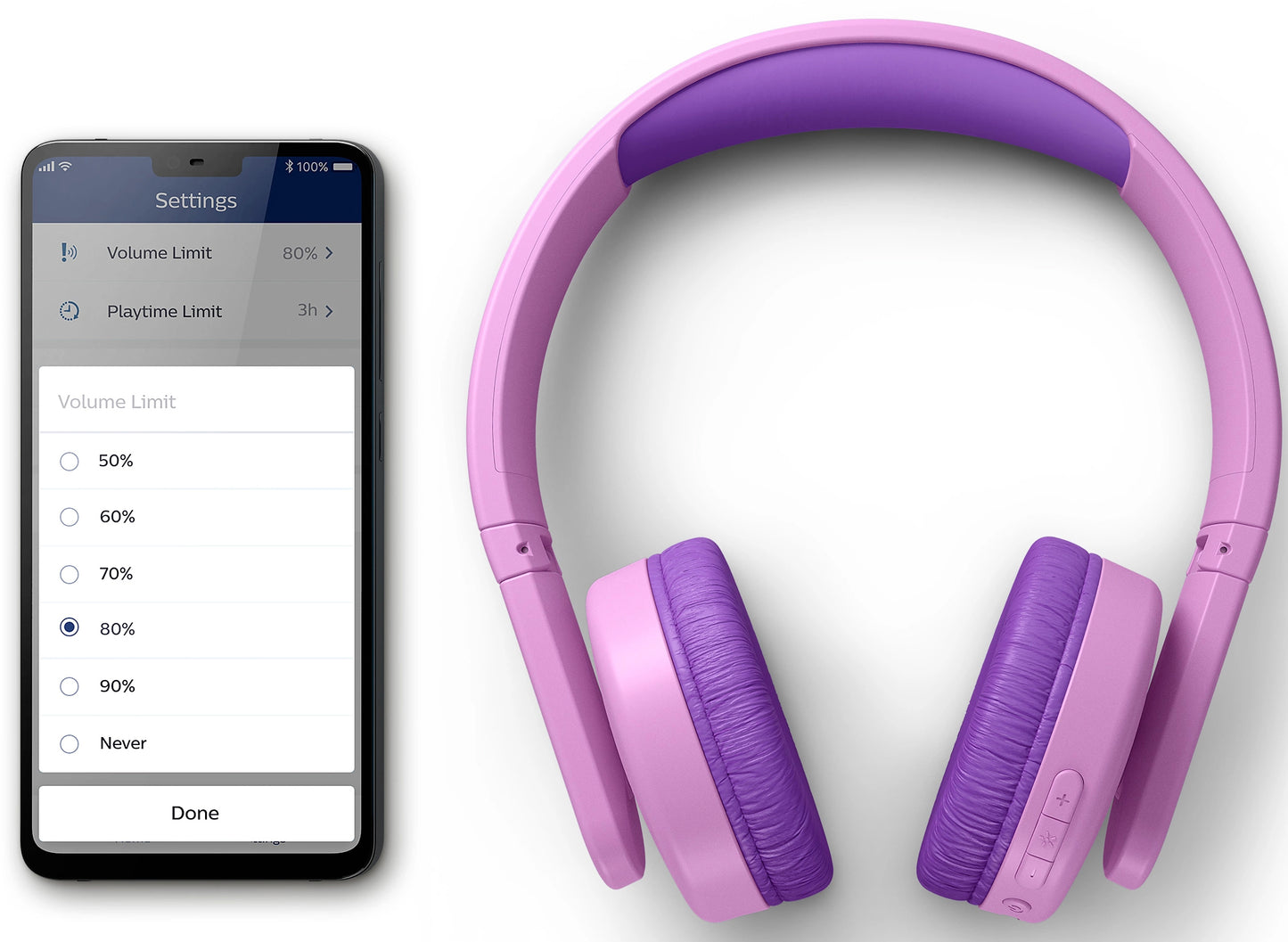 Handsfree Bluetooth Philips Kids, A2DP, Růžový TAK4206PK/00