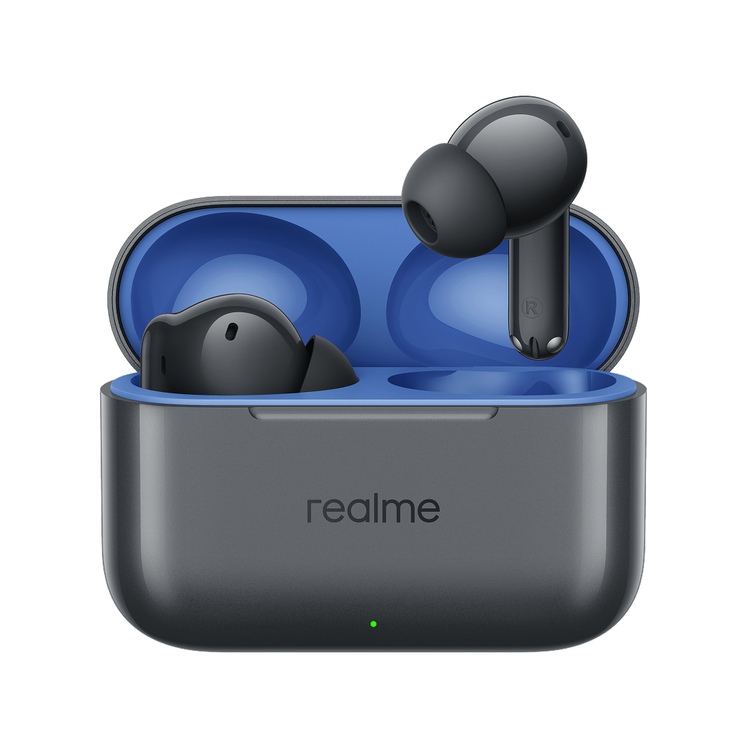 Handsfree Bluetooth Realme Buds T200, TWS, ANC, MultiPoint, Šedá