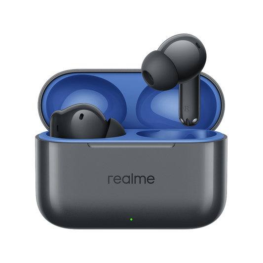 Handsfree Bluetooth Realme Buds T200, TWS, ANC, MultiPoint, Šedá