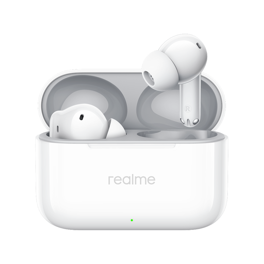 Handsfree Bluetooth Realme Buds T200, TWS, ANC, MultiPoint, Bílá
