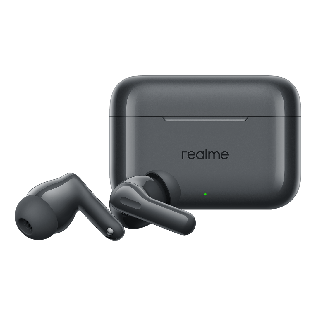 Handsfree Bluetooth Realme Buds T200, TWS, ANC, MultiPoint, Šedá