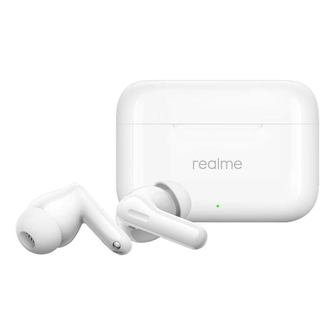 Handsfree Bluetooth Realme Buds T200, TWS, ANC, MultiPoint, Bílá
