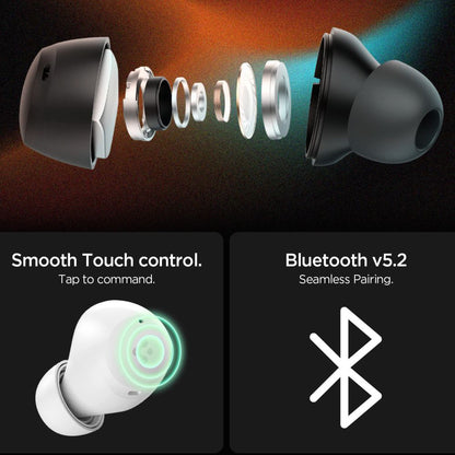Handsfree Bluetooth Spigen SA2401, TWS, ANC, Černá ASD07887