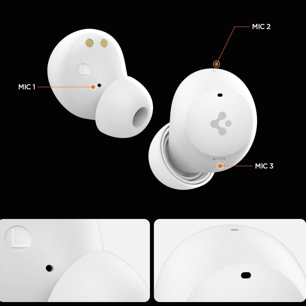 Handsfree Bluetooth Spigen SA2401, TWS, ANC, Černá ASD07887