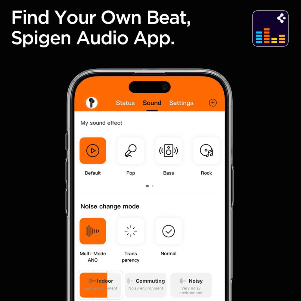 Handsfree Bluetooth Spigen SA2402, TWS, ANC, Černá