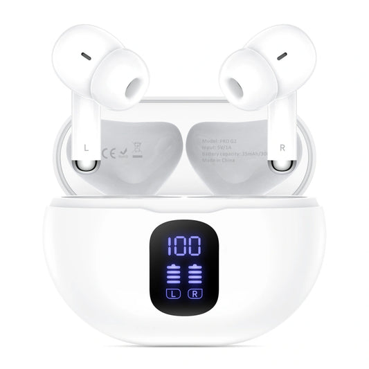 Handsfree Bluetooth Tech-Protect Ultraboost Pro G2, TWS, Bílá