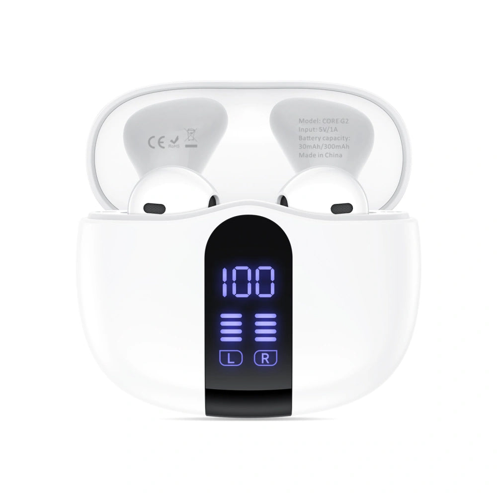 Bluetooth handsfree Tech-Protect Ultraboost Core G2, TWS, bílá