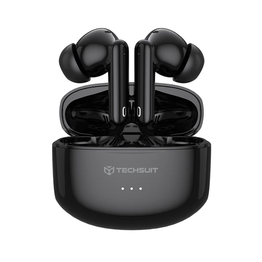 Handsfree Bluetooth Techsuit CW1 Audira Pro, TWS, ANC, Černá