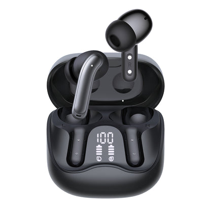 Handsfree Bluetooth Techsuit CW5 EchoFit Pro, TWS, ANC, MultiPoint, Černá