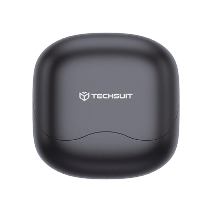 Handsfree Bluetooth Techsuit CW5 EchoFit Pro, TWS, ANC, MultiPoint, Černá