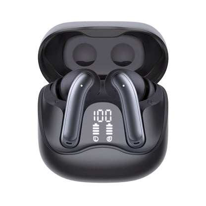 Handsfree Bluetooth Techsuit CW5 EchoFit Pro, TWS, ANC, MultiPoint, Černá