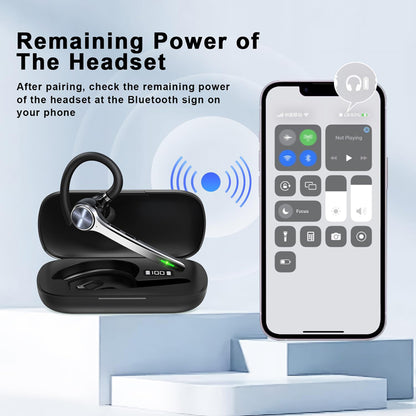 Bluetooth sluchátko do call centra Techsuit Hearyo A6L, černé