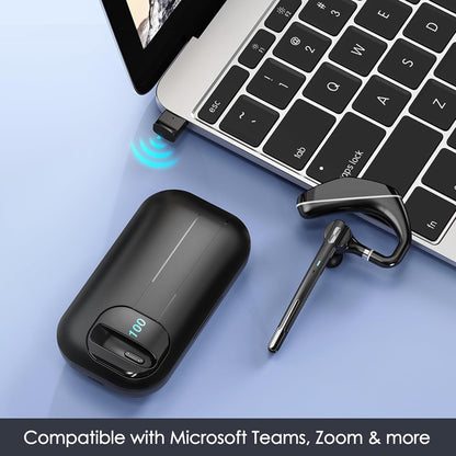 Bluetooth sluchátko do call centra Techsuit Hearyo A6L, černé