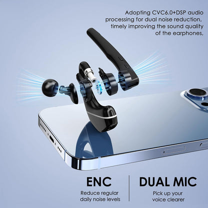 Bluetooth sluchátko do call centra Techsuit Hearyo A6L, černé