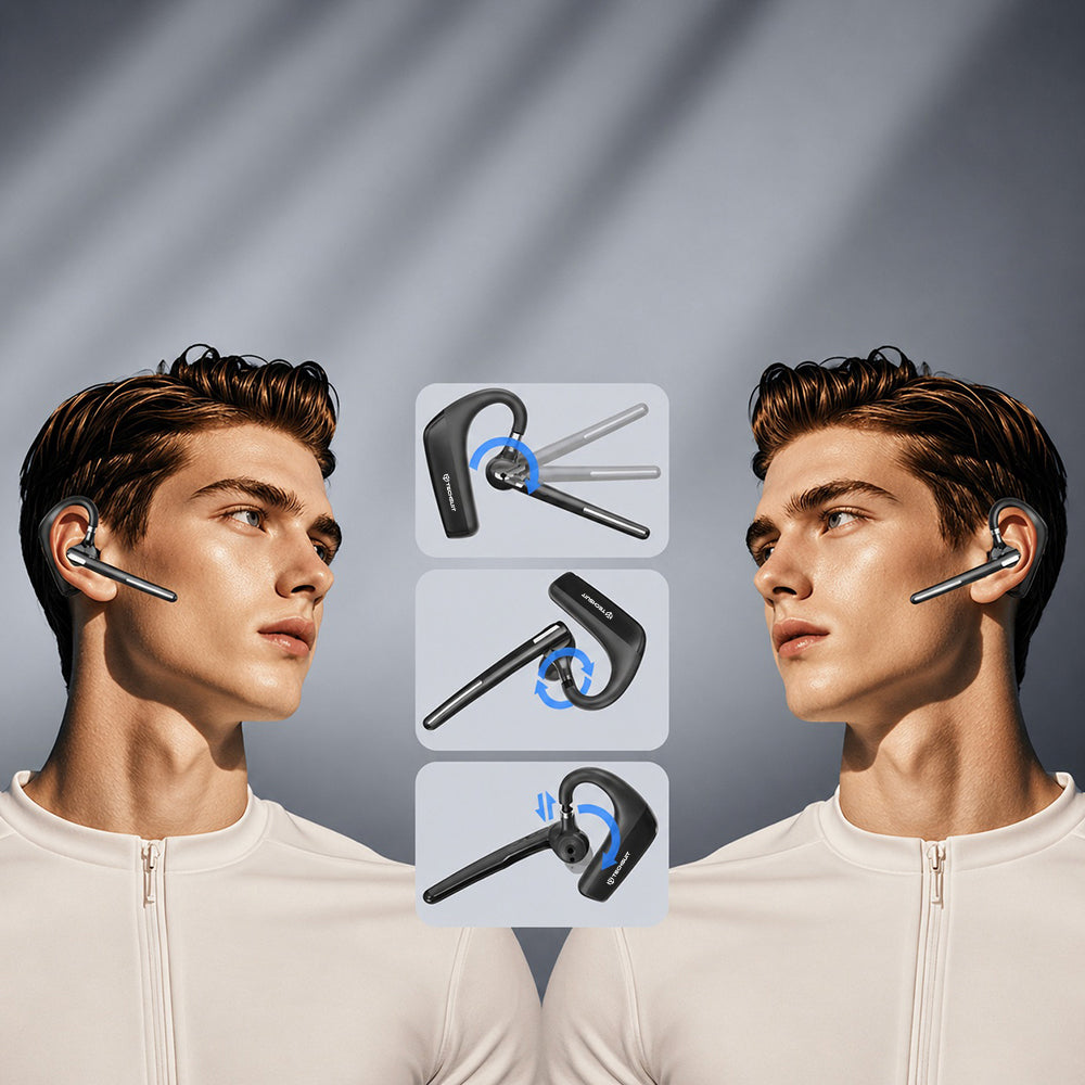 Handsfree Bluetooth Techsuit PowerTalks G6, MultiPoint, A2DP, Černá