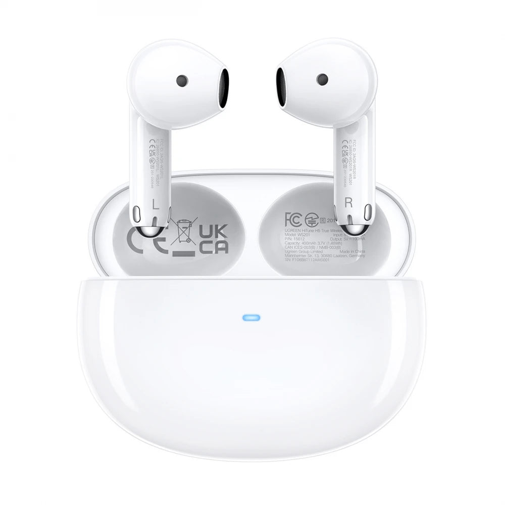 Handsfree Bluetooth UGREEN HiTune H5 WS201, TWS, Bílá