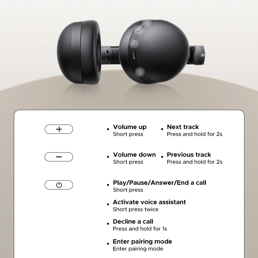 Handsfree Bluetooth UGREEN HiTune Max 2 HP205, MultiPoint, A2DP, ANC, Černá